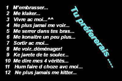 tu préférerais koi????